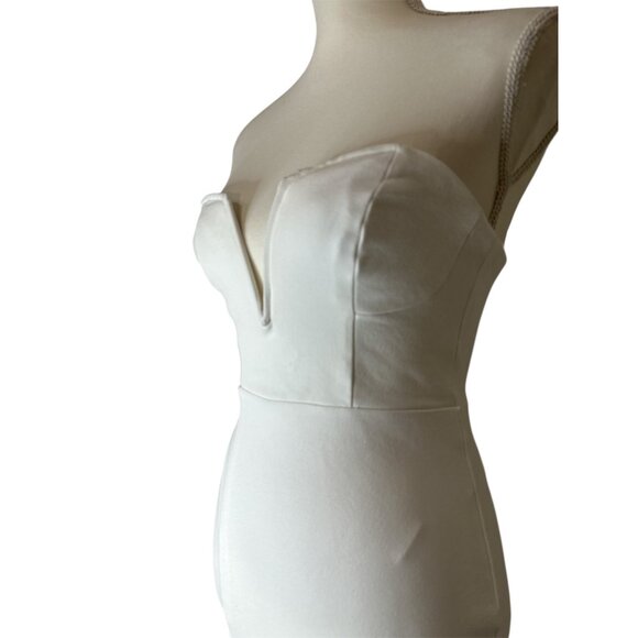 superdown Gianna Sweetheart Slit Gown in White Small New Womens Maxi Long Dress - Picture 8 of 11